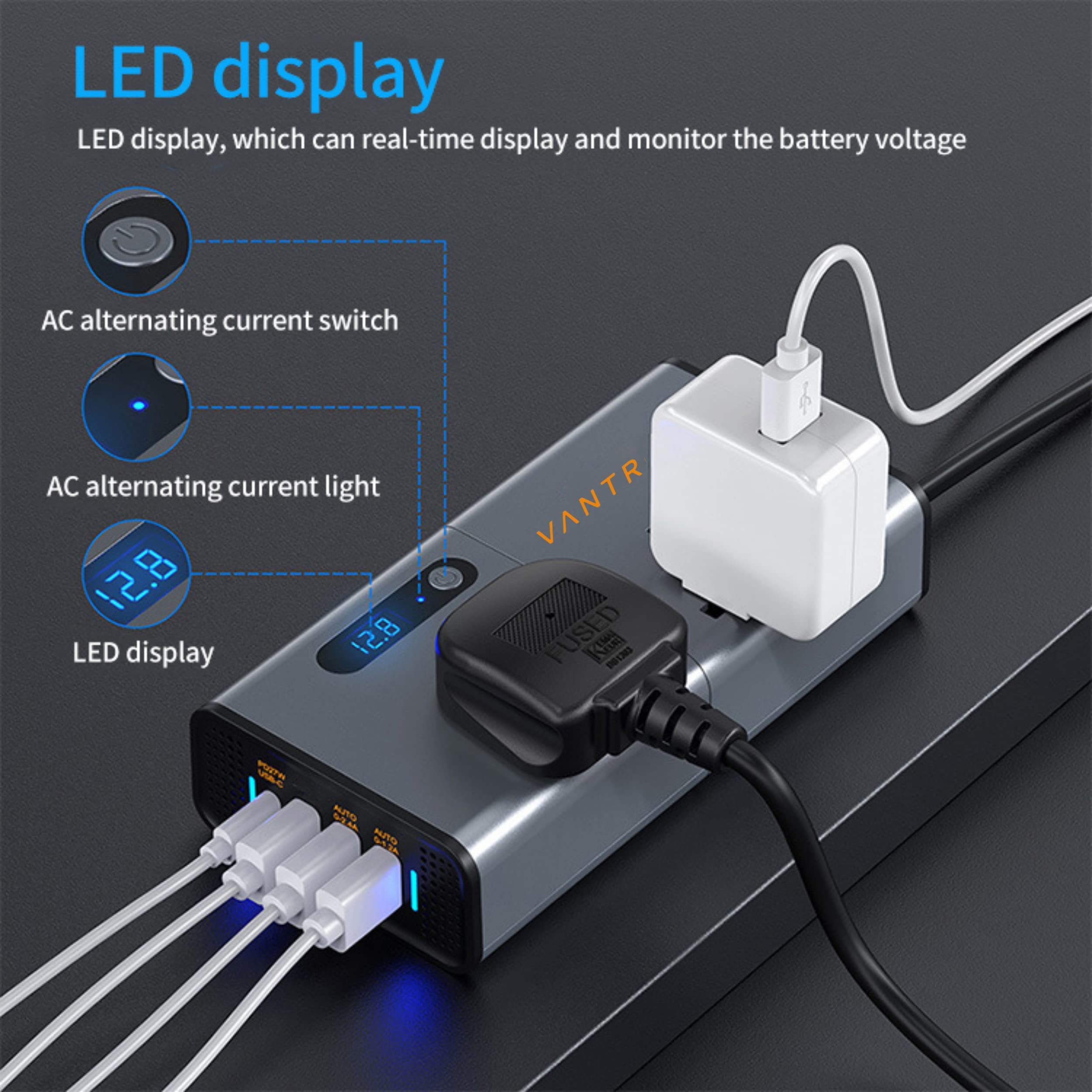 VANTRO Car Power Inverter 200W – P2